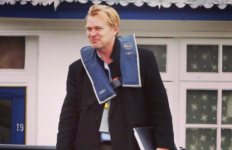 Christopher Nolan nella scena di un suo film